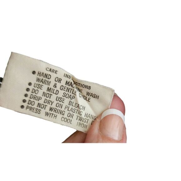 Vintage 70s Shirt Dress Womens Size XL Black White Floral Maxi Dagger Collar - Picture 8 of 8